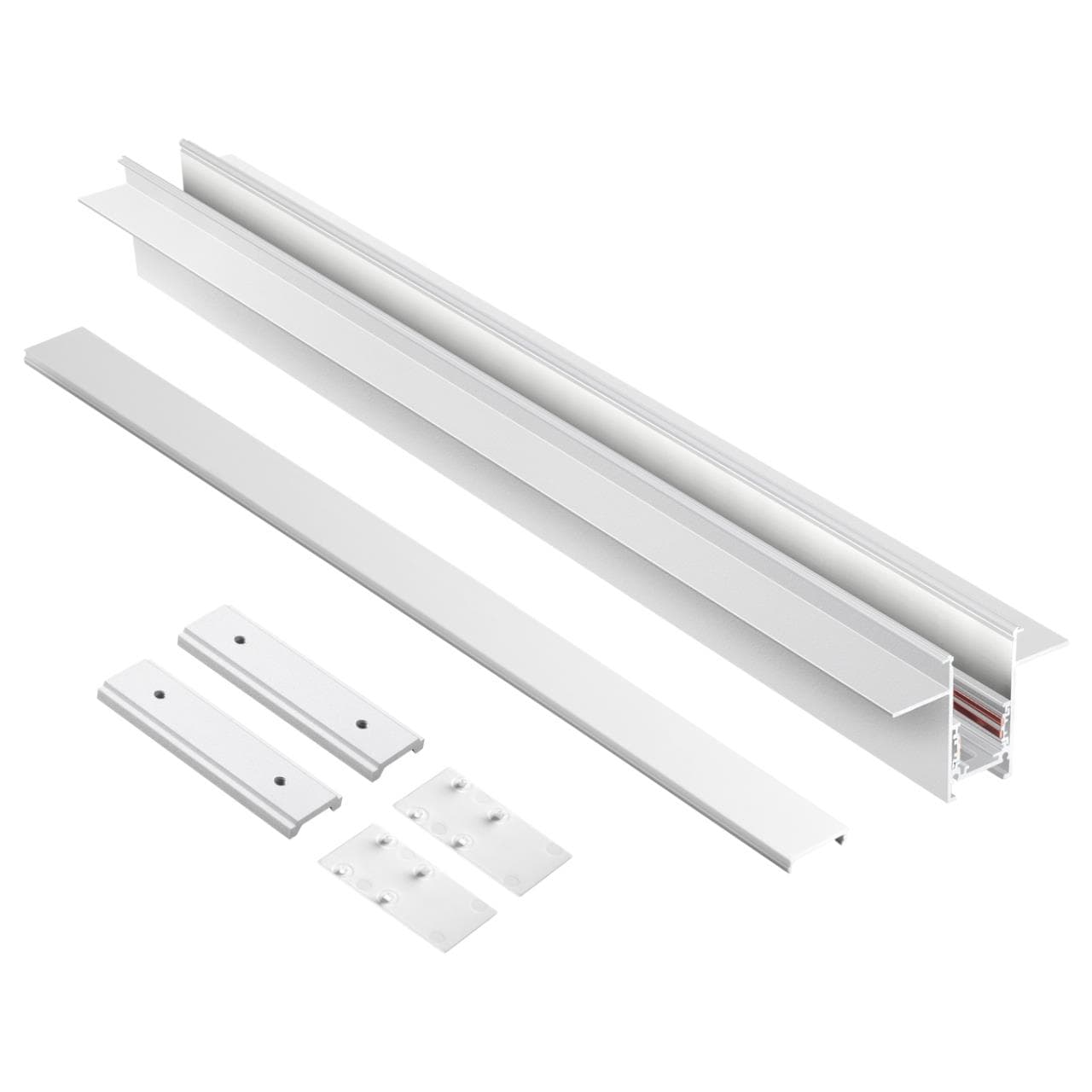 Novotech 135229 SHINO NT23 000 белый Шинопровод для встраиваемого монтажа в ГКЛ (заглушки 2шт, прямые соединители 2шт, крышка из пластика) IP20 48V FL