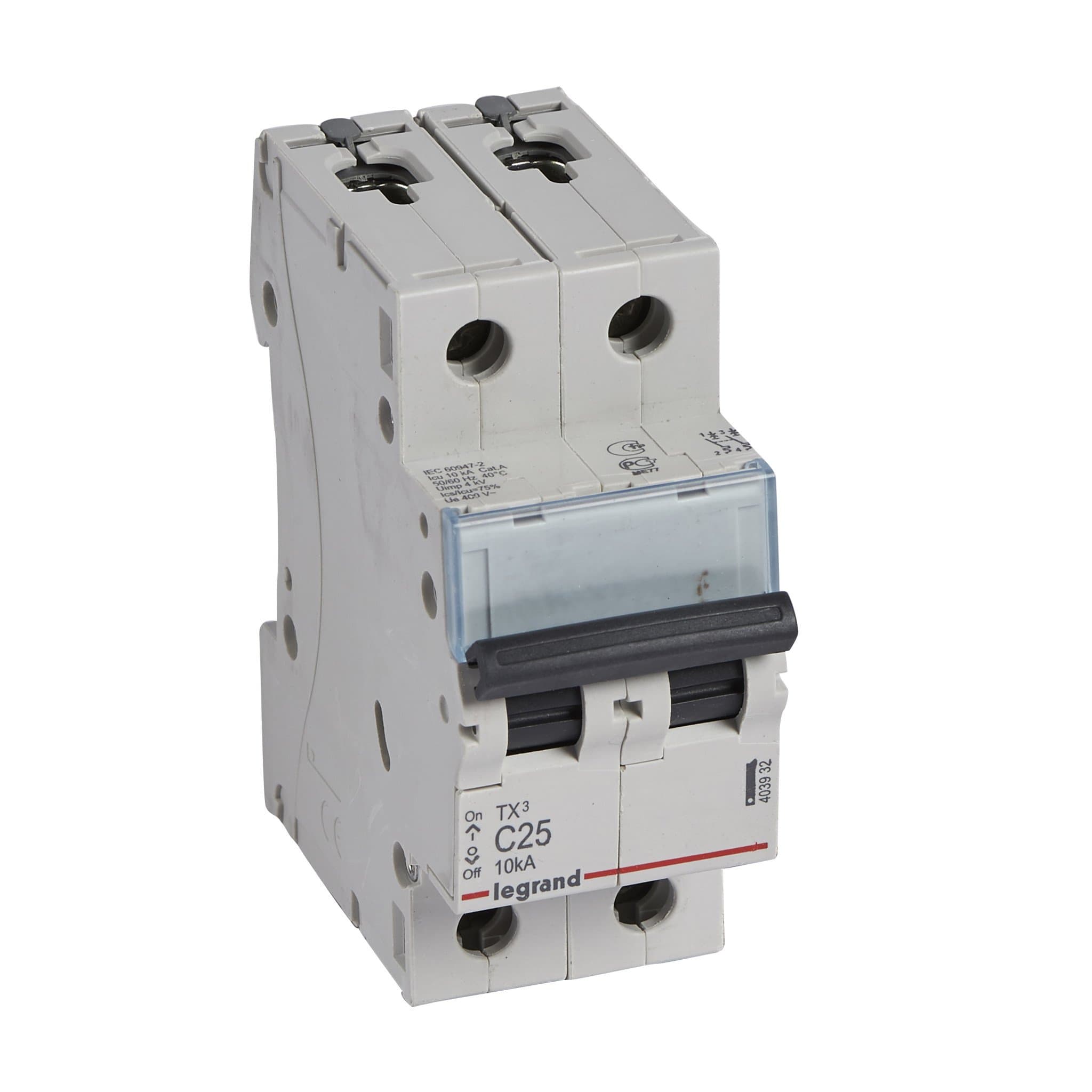 Legrand TX3 Автоматический выключатель 2P 25A (С) 6000/10kA 403932