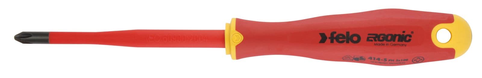 Felo Отвертка диэлектрическая PH 1х80 E-Slim Ergonic 41419290 — миниатюра 1