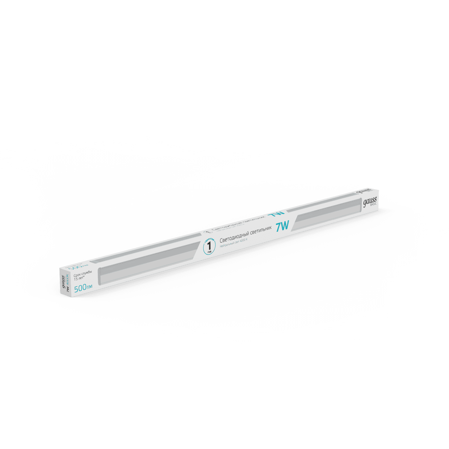 Gauss Светильник LED TL Basic линейный матовый 7W 4000K 563*22*33, 500лм 1/25 930411207 — миниатюра 4