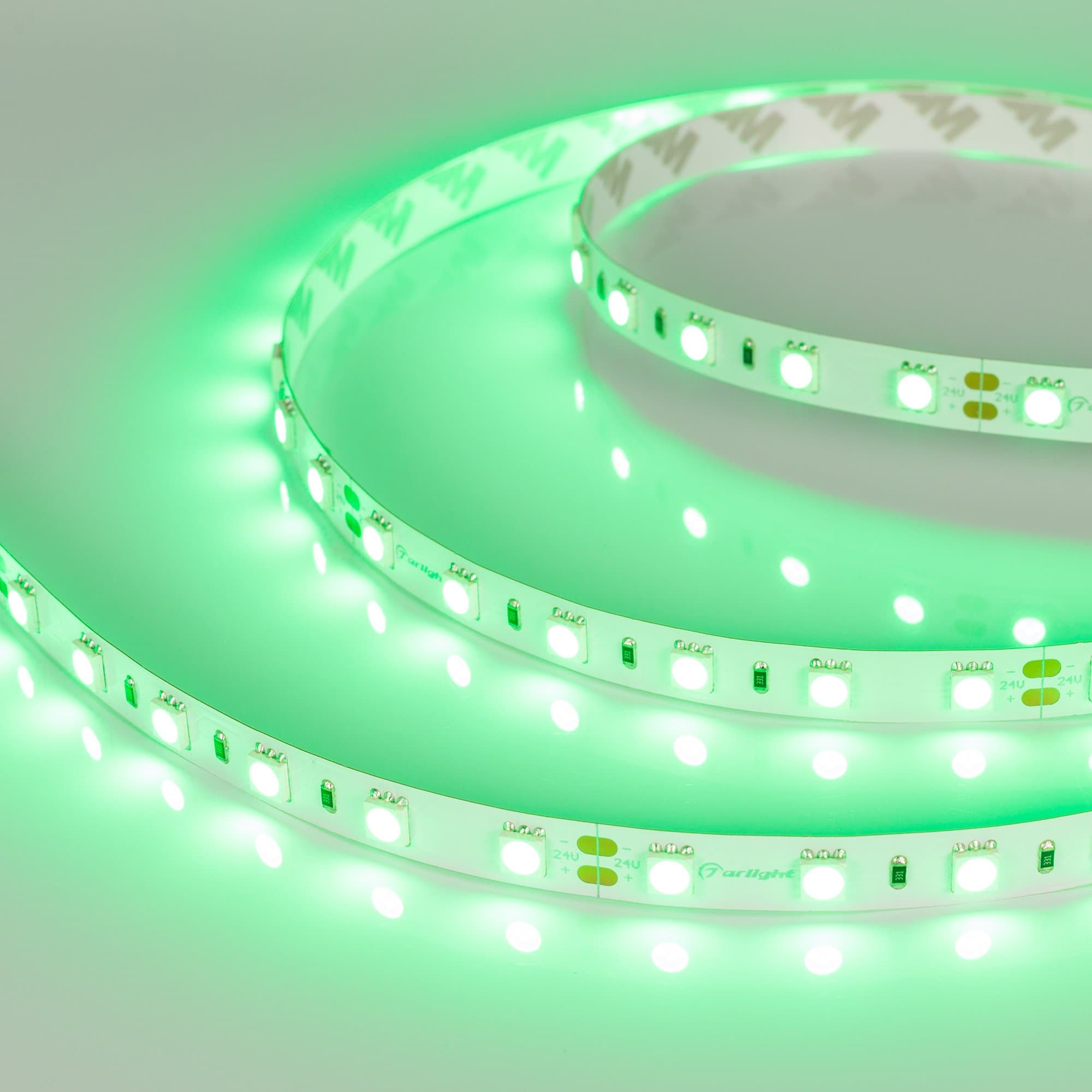 Arlight Светодиодная лента RT-B60-10mm 24V Green (14.4 W/m, IP20, 5060, 5m) (Открытый) 008818(2) — миниатюра 2