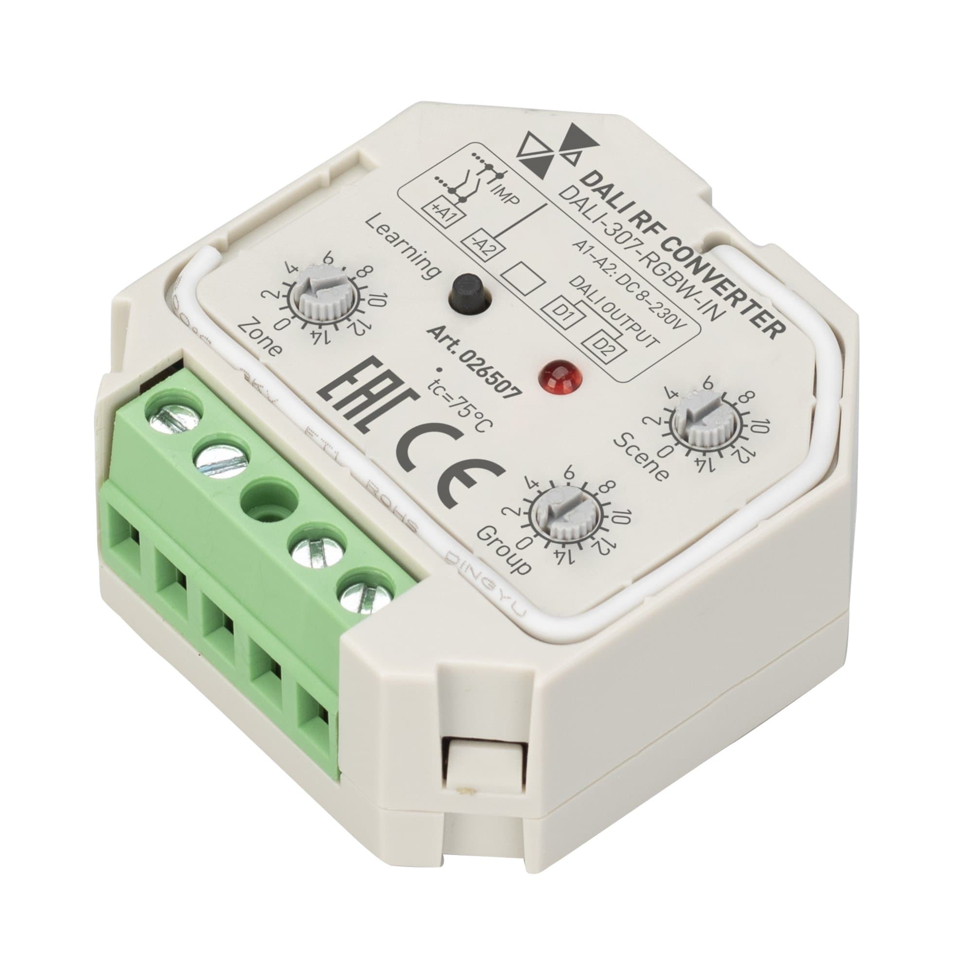 Arlight INTELLIGENT Конвертер RF-сигнала DALI-307-RGBW-IN (DALI-BUS, RF, PUSH) (INTELLIGENT -) 026507