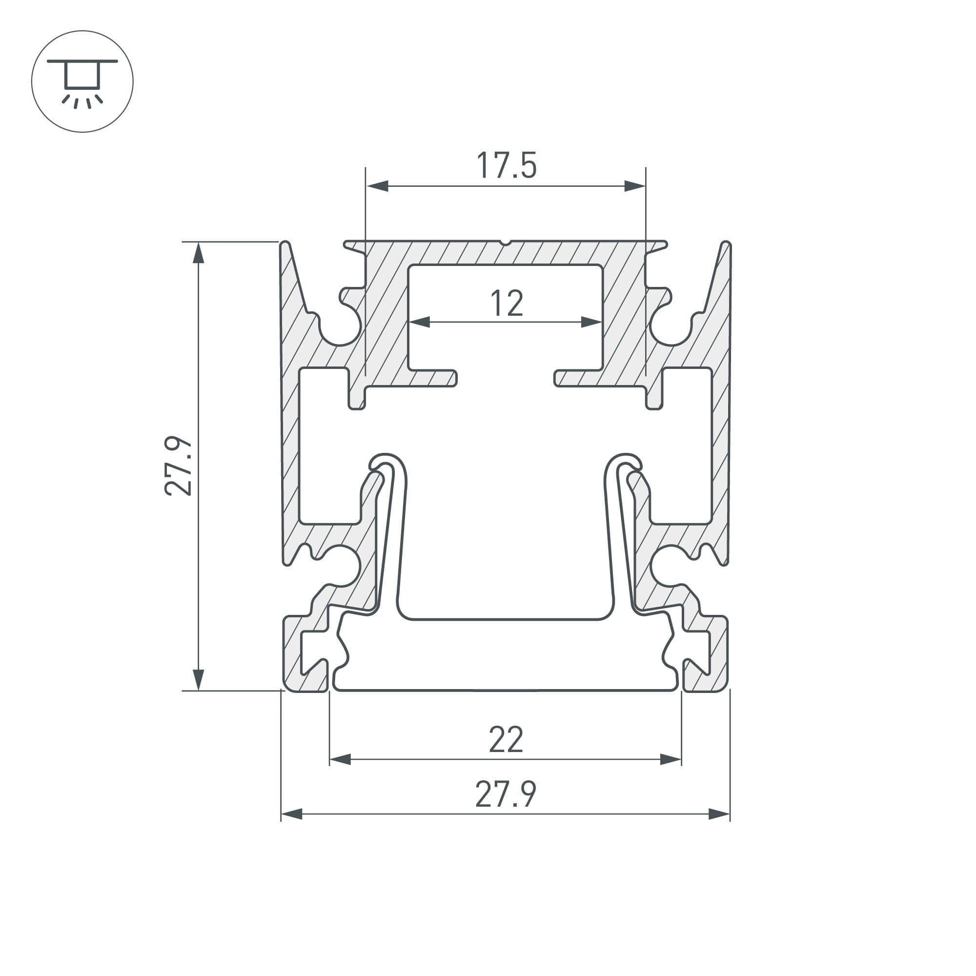 Arlight Профиль HR-FACADE-2000 ANOD ( Алюминий) 034946 — миниатюра 2
