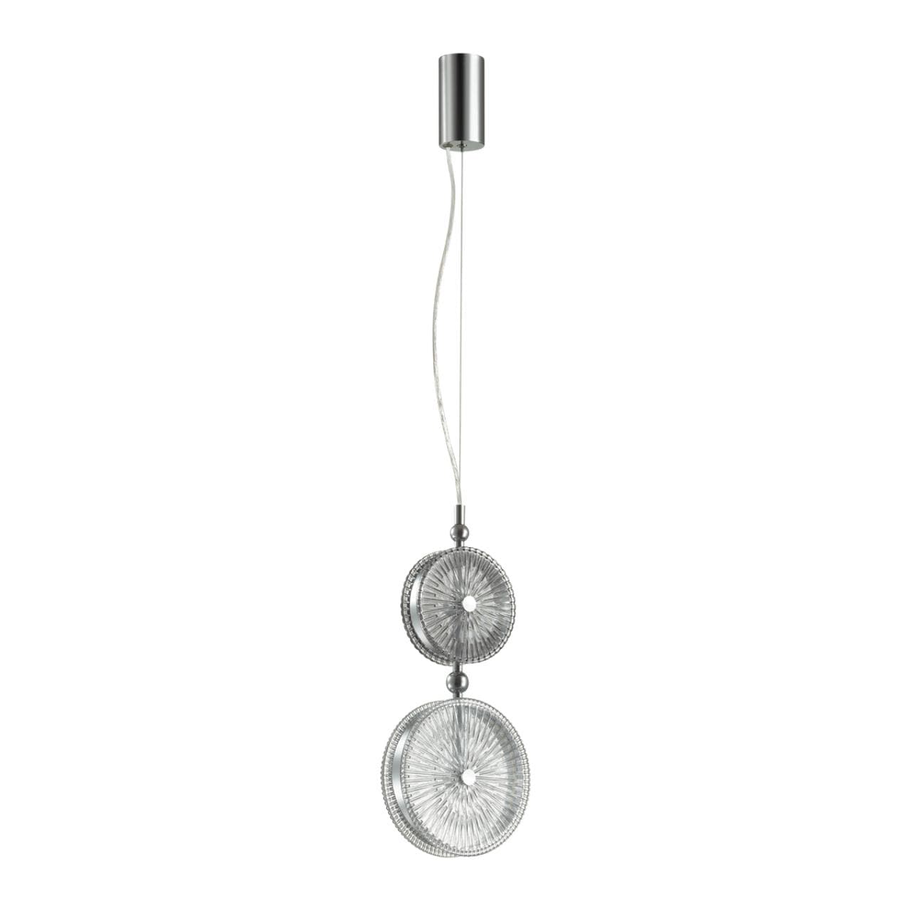 Odeon Light 5416/13LA L-VISION ODL_EX23 10 хром/серый/св.серый металл/стекло Подвес LED 13W 4000K CARAMELLA — миниатюра 1