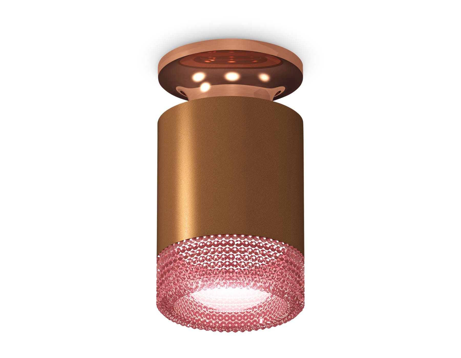 Ambrella Комплект накладного светильника XS6304151 SCF/PPG/PI кофе песок/золото розовое полированное/розовый MR16 GU5.3 (N6906, C6304, N6152) — миниатюра 1