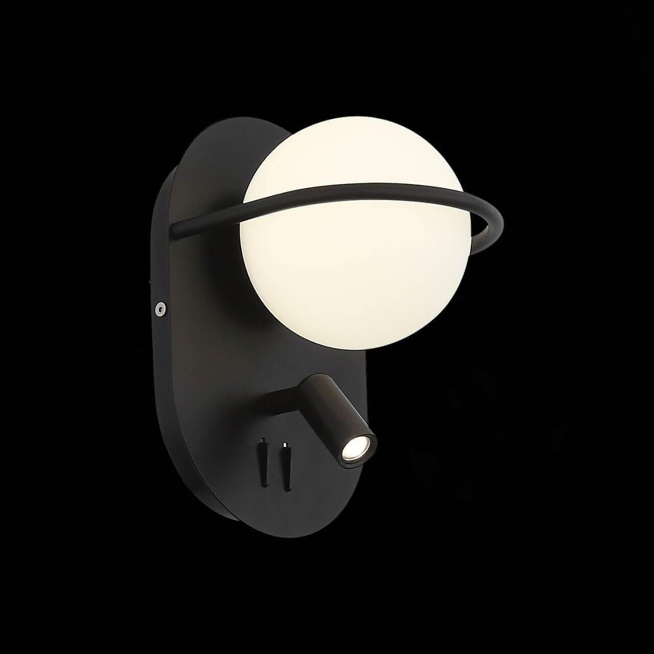 ST LUCE SL395.411.02 Бра  Черный/Белый LED 1+1*8+3W — миниатюра 3
