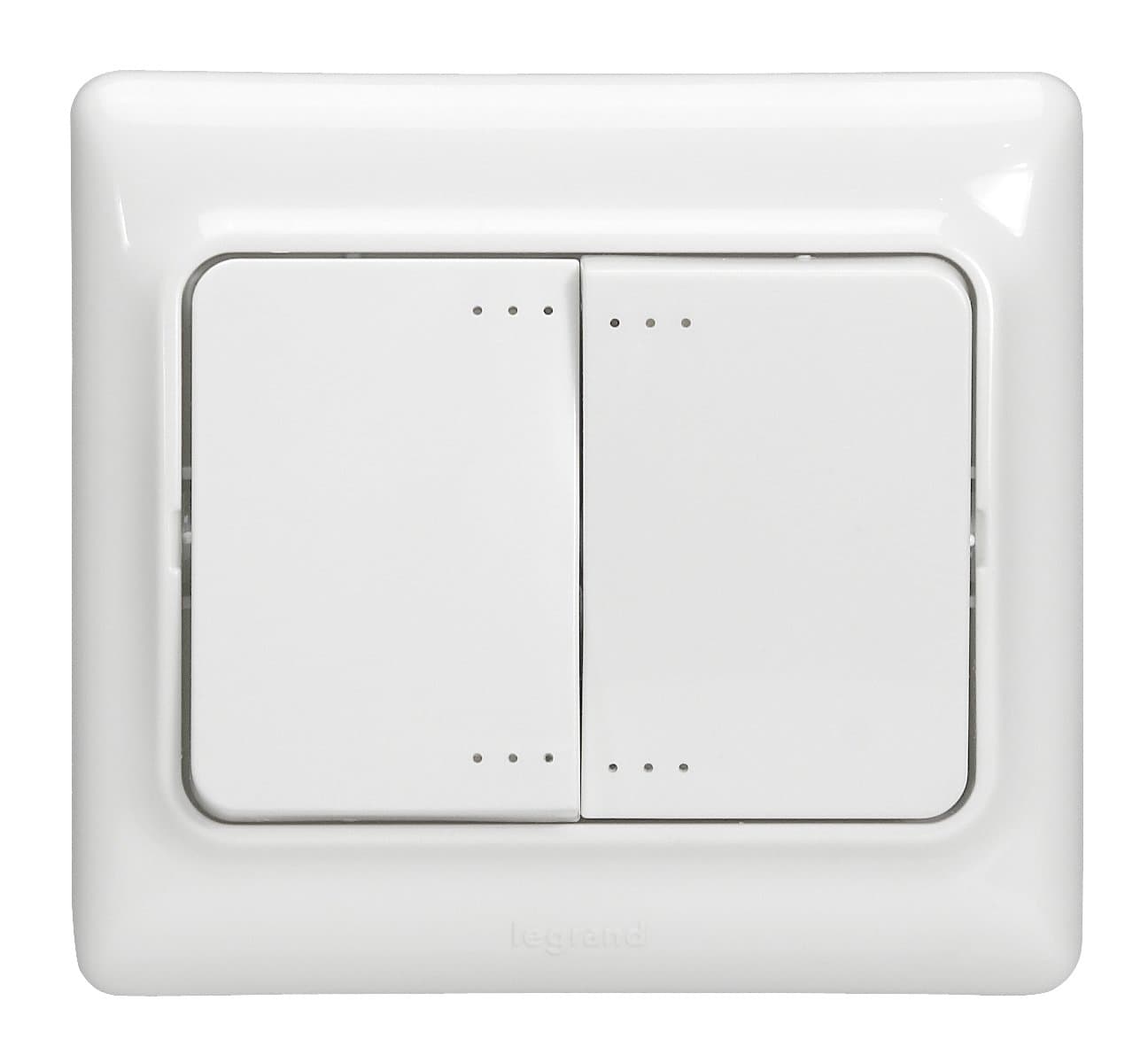 Legrand Kaptika Белый Выключатель 2-клавишный с/п 782103