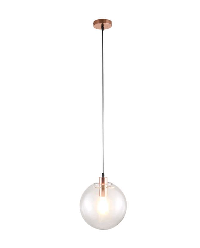 Kink Light Подвес МЕРКУРИЙ прозрачный (с медными креплениями) d30 h200 E27 1*40W 07564-30,21