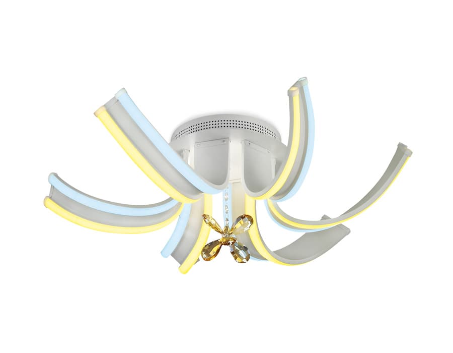 Ambrella Потолочный светодиодный светильник с пультом FL146/6 WH белый 84W 3000K/6400K 620*620*170 (ПДУ РАДИО 2.4)
