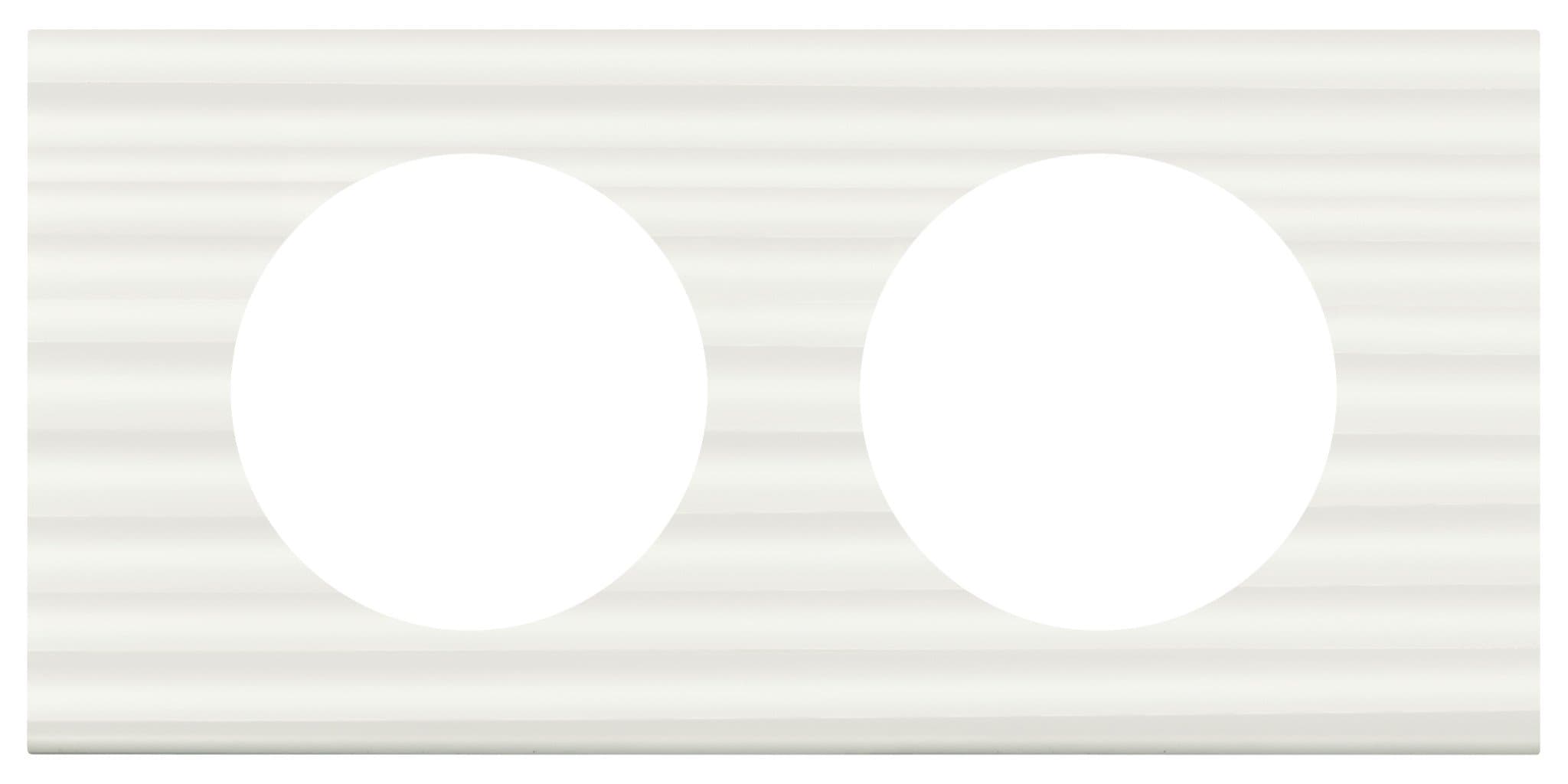 Legrand Celiane2 Corian Белый Рельеф Рамка 2-я (2+2 мод) 069012