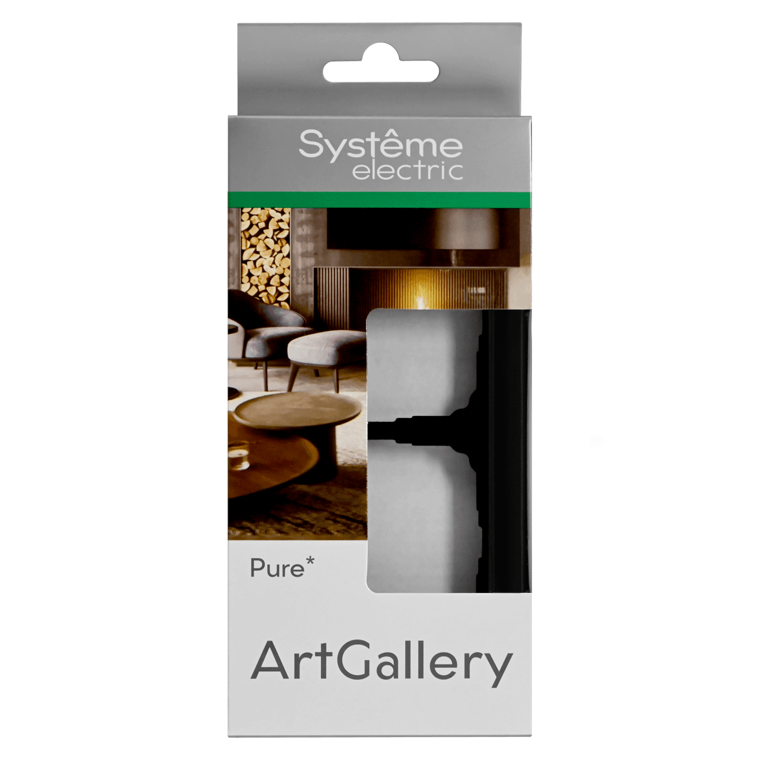 Systeme Electric ArtGallery Pure Матовое органическое стекло Черный Рамка 2-ая — миниатюра 8