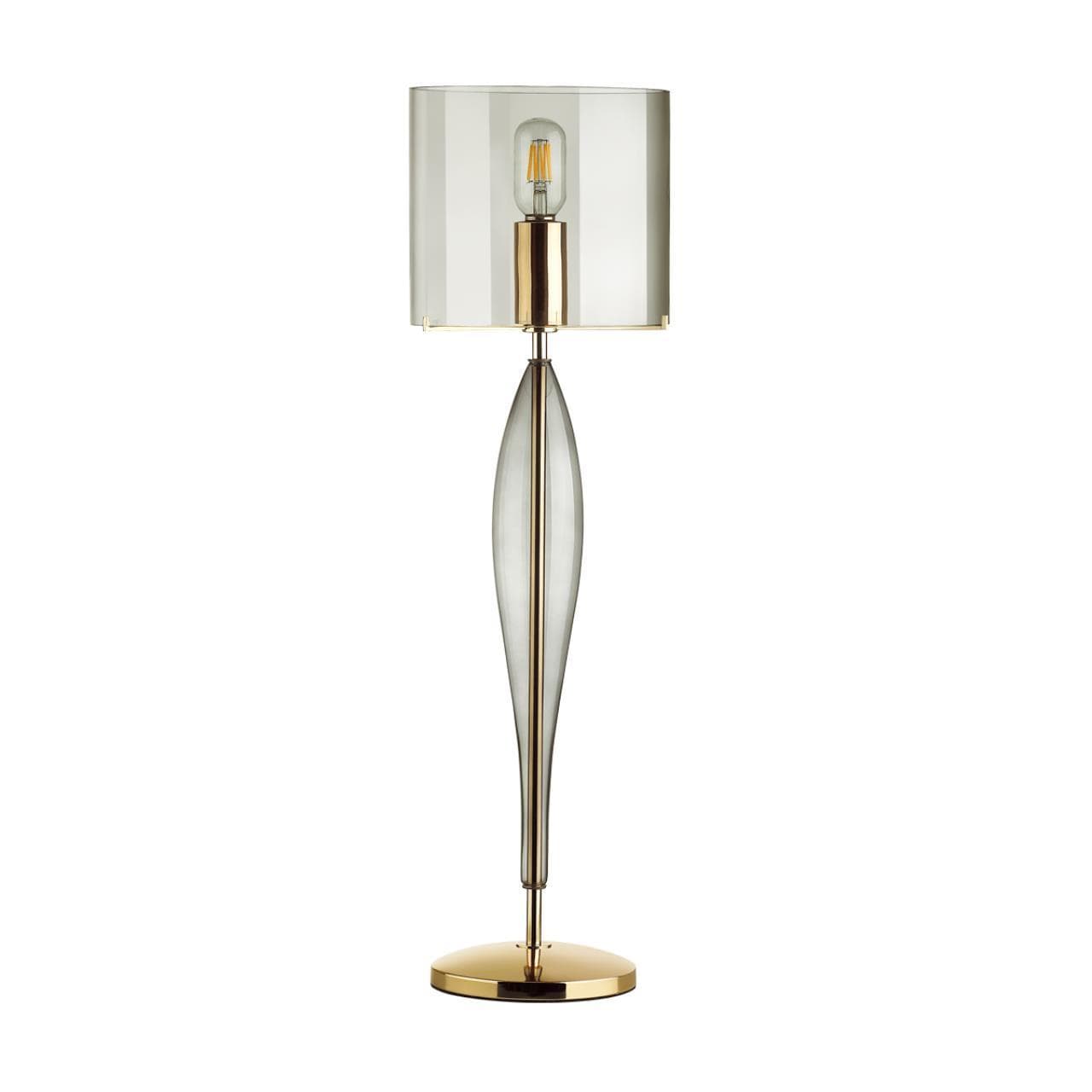 Odeon Light 4850/1T STANDING ODL_EX21 дымчатый/золото/стекло Высокая Лампа E27 1*60W TOWER — миниатюра 1
