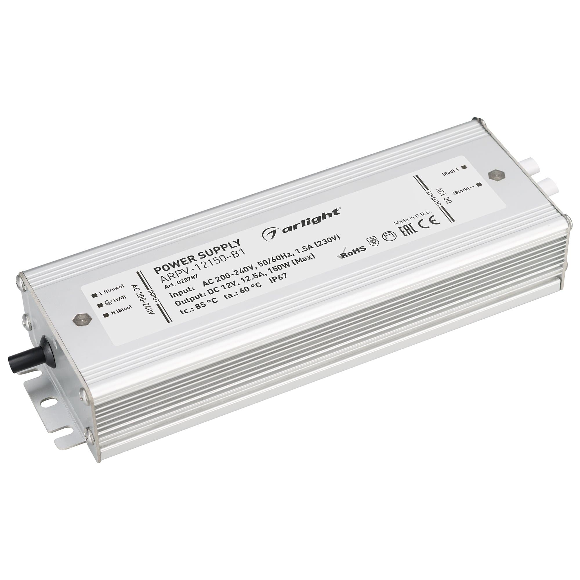 Arlight Блок питания ARPV-12150-B1 (12V, 12,5A, 150W) (IP67 Металл, 3 года) 028787