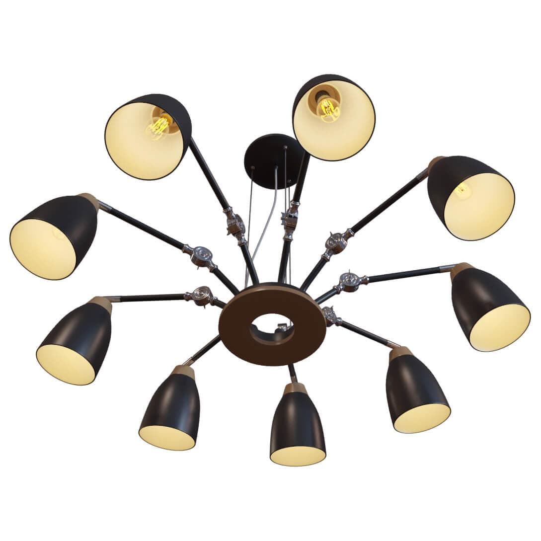 LOFT IT LOFT4402/9BL Люстра подвесная 9xE27 max 40W LOFT4402/9BL, шт — миниатюра 2