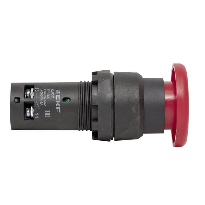 EKF PROxima Кнопка SW2C-11MZ поворотная красная NO+NC Грибок — миниатюра 5