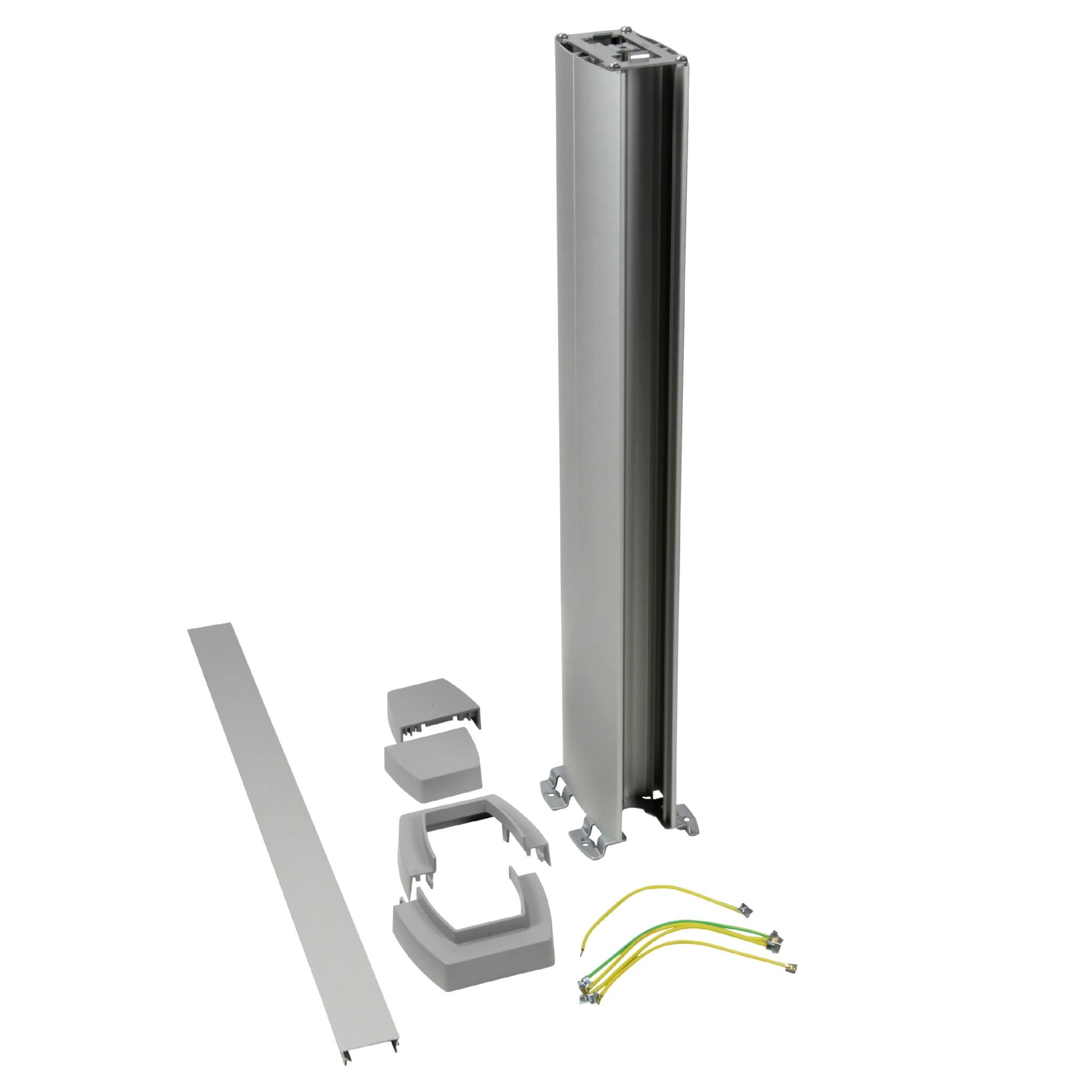 Legrand Snap-On мини-колонна алюминиевая с крышкой из алюминия, 2 секции, высота 0,68 метра, цвет алюминий 653024 — миниатюра 2