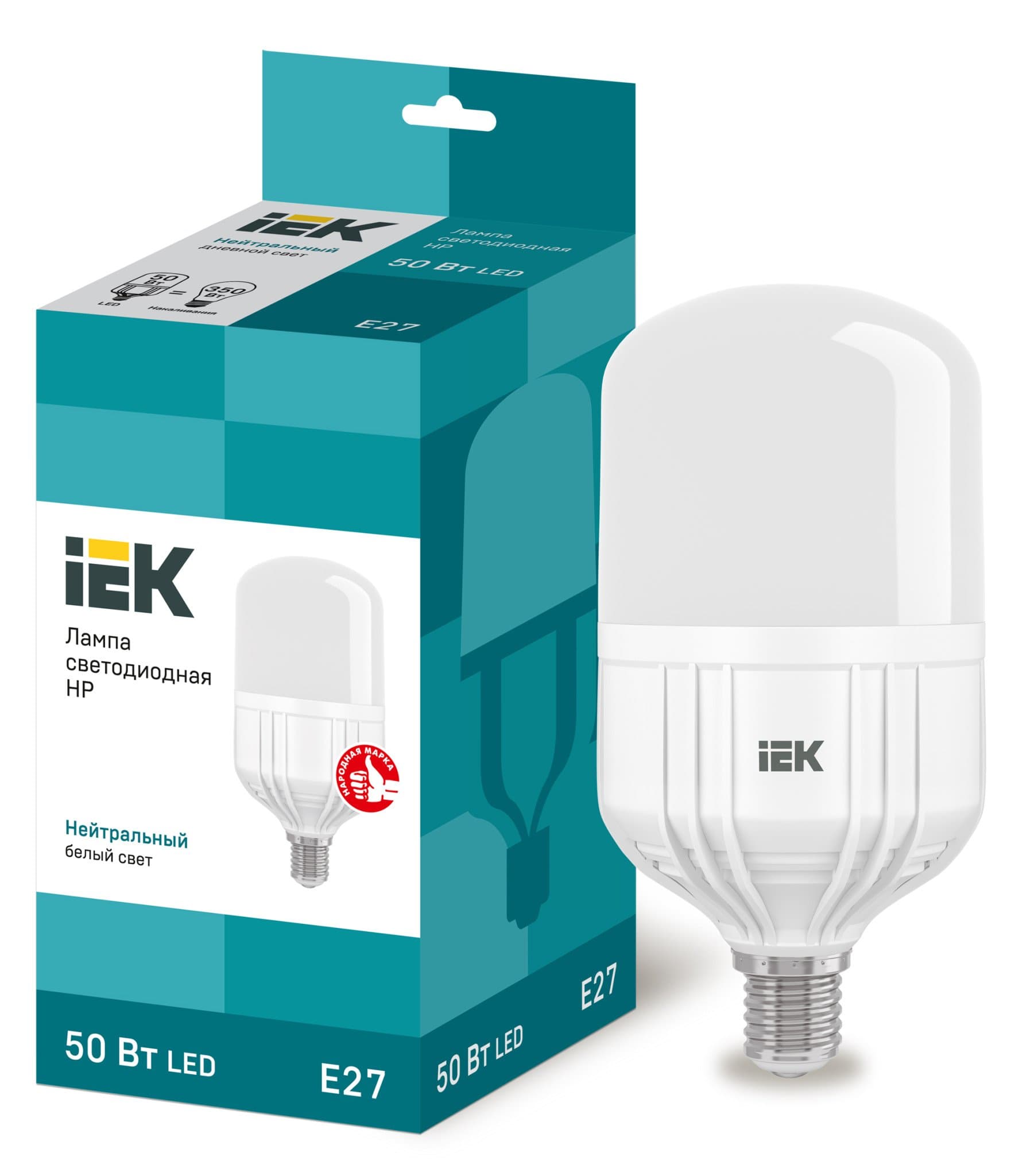 IEK Лампа светодиодная HP 50Вт 230В 4000К E27 — миниатюра 1