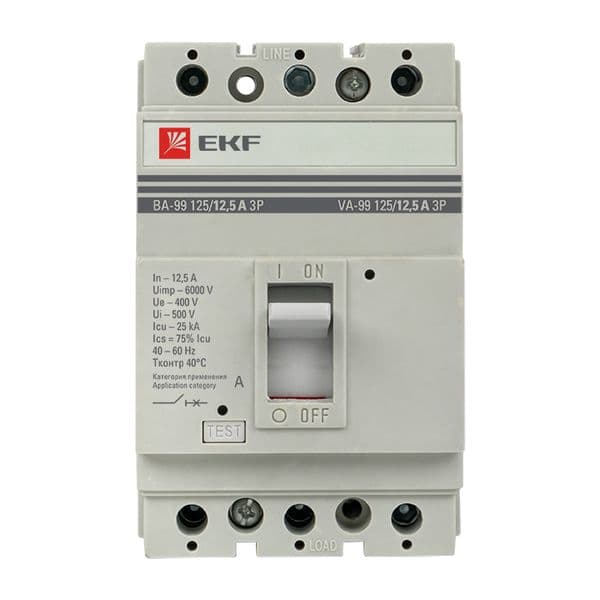 EKF Выключатель автоматический ВА-99 125/12,5А 3P 25кА PROxima — миниатюра 7