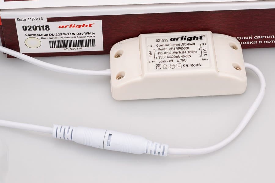 Arlight Светильник DL-225M-21W Day White (IP40 Металл, 3 года) 020118 — миниатюра 5