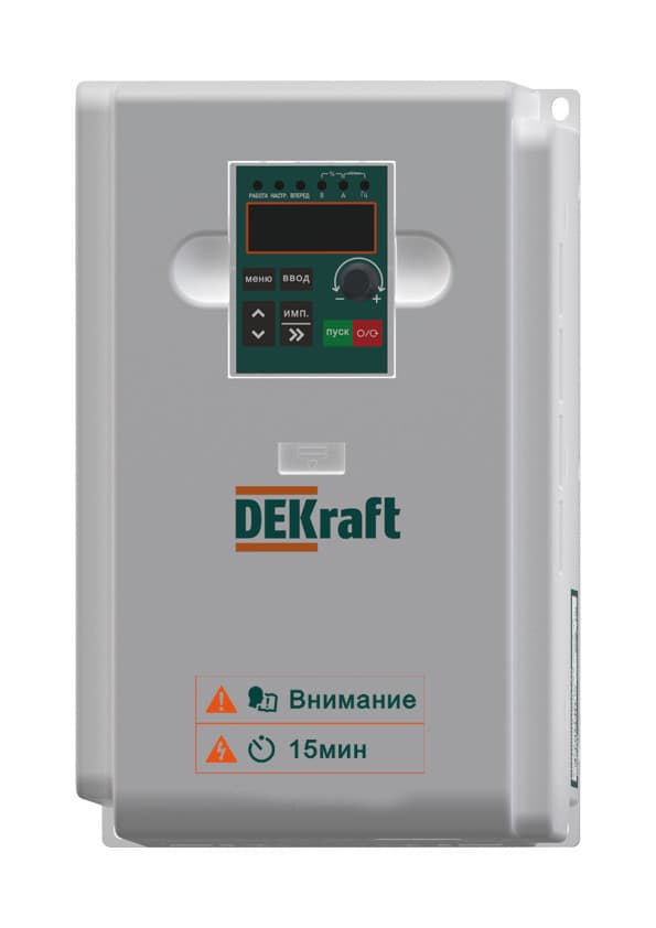 Dekraft Преобразователь частоты DEKV060-5.5/7.5кВт 3 фазы 380В с торм. модулем