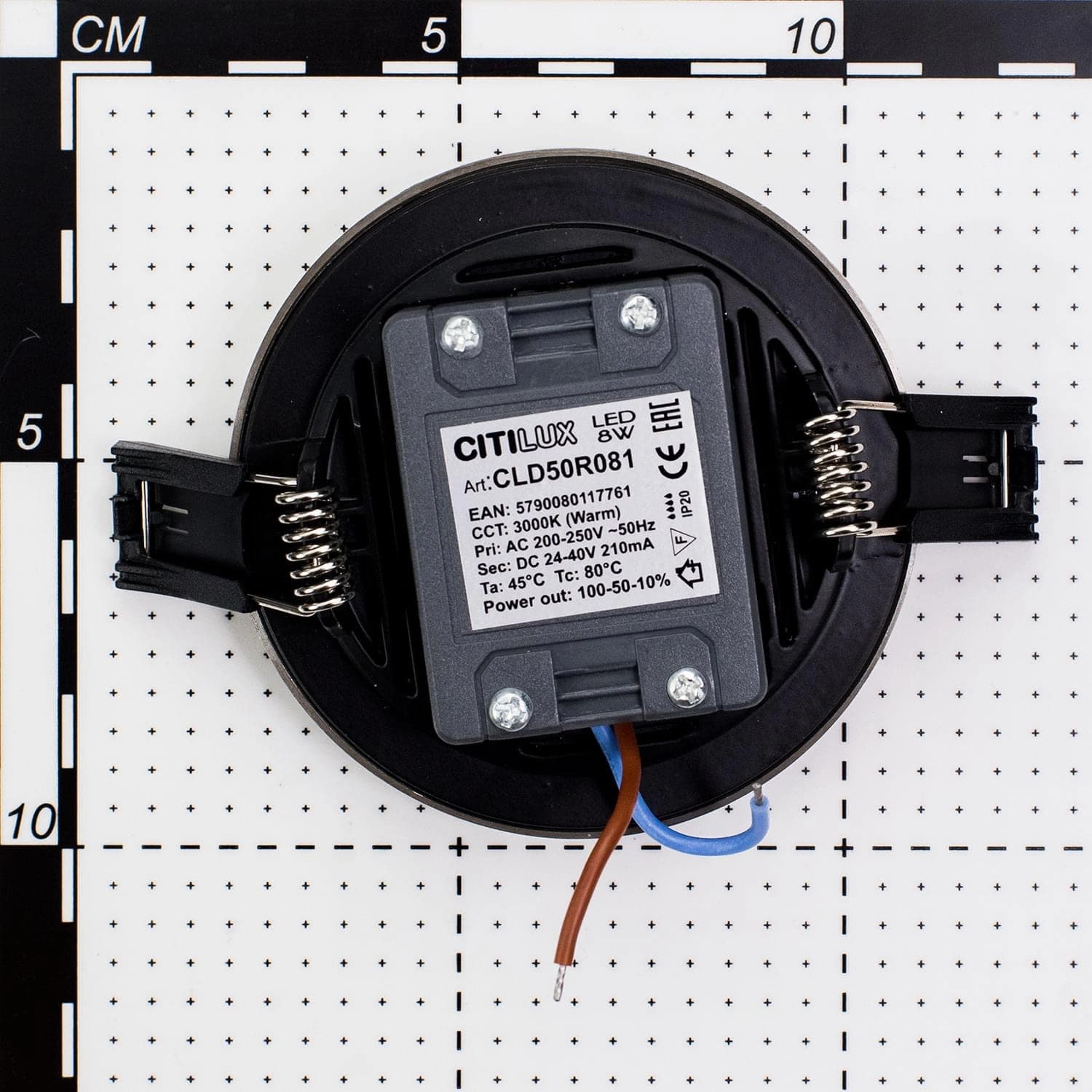 Citilux CLD50R081 Омега Хром Мат Светильник Встр 8W*3000K — миниатюра 6