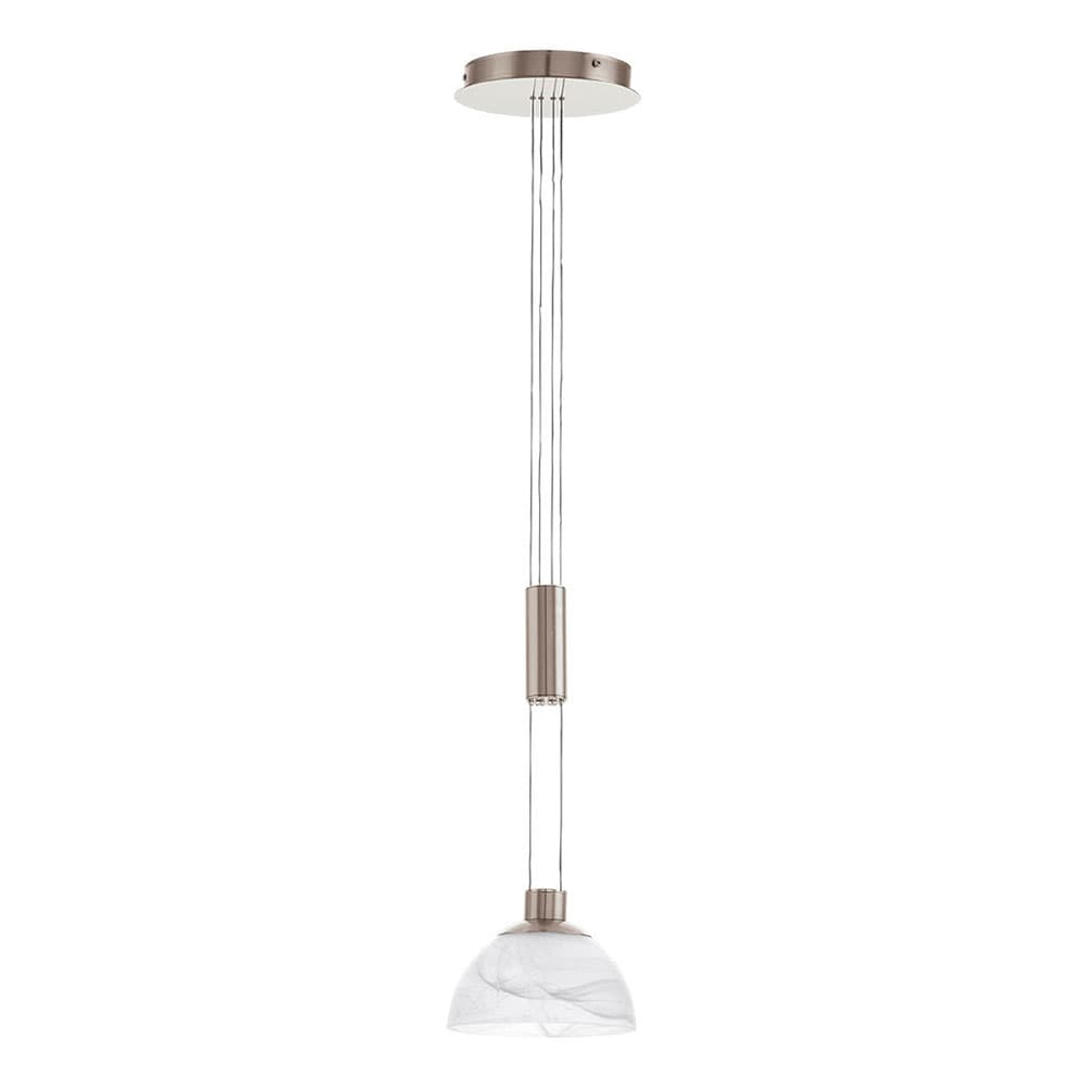Eglo Подвес LED MONTEFIO с регулир. высотой, 1х6W (LED), H880-1300, никель/алебастр 93466