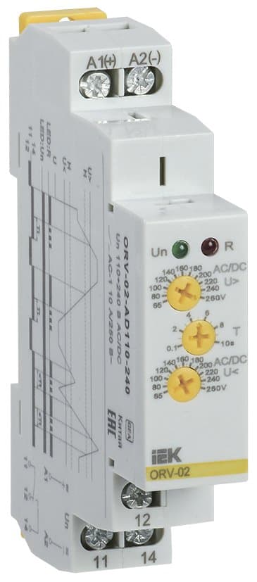 IEK ONI Реле повышнапряжения ORV 1ф 110-240 В AC/DC