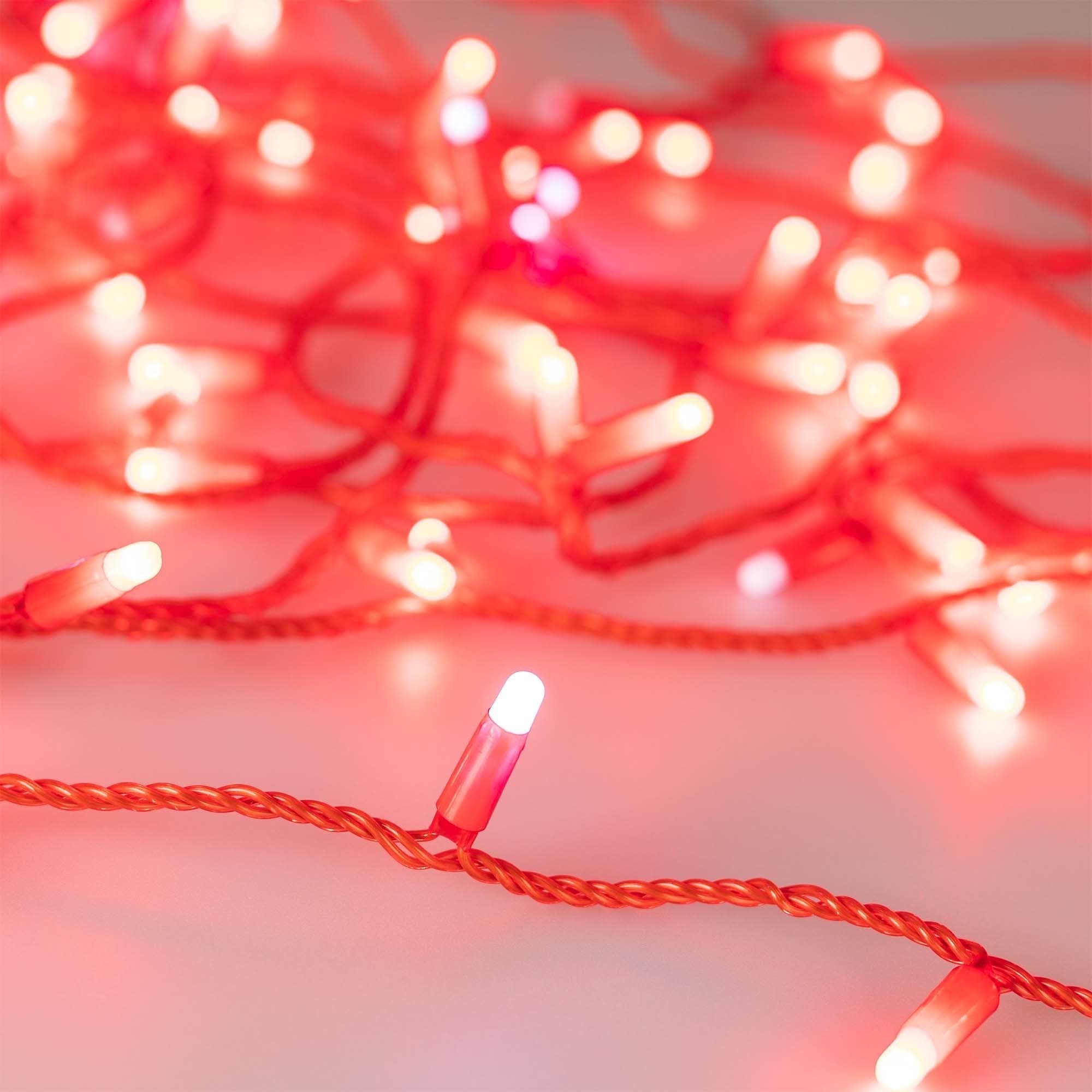Arlight Светодиодная гирлянда ARD-STRING-CLASSIC-10000-RED-100LED-MILK-FLASH Red (230V, 7W) (Ardecoled, IP65) 031195 — миниатюра 1