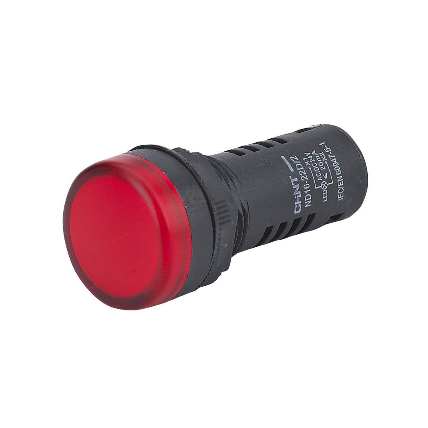CHINT Индикатор ND16-22D/2C красный, встр. резистор, IP65 АС/DC12В (R)