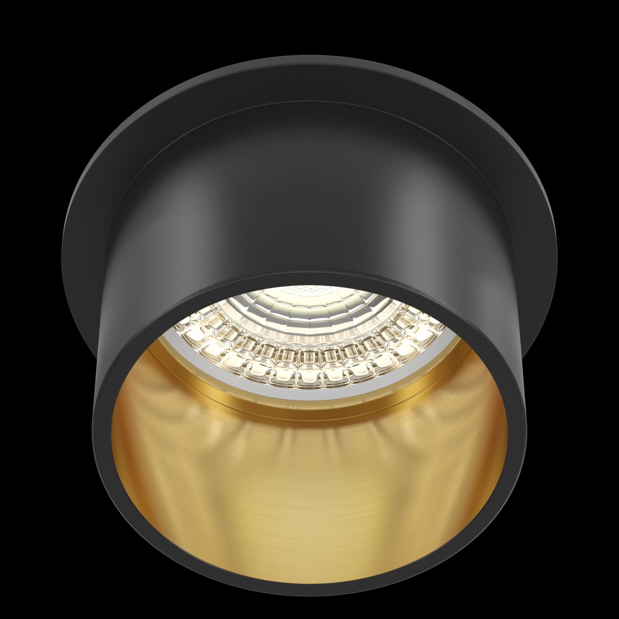 Maytoni Downlight Reif Черный с Золотом Встраиваемый светильник DL050-01GB — миниатюра 4