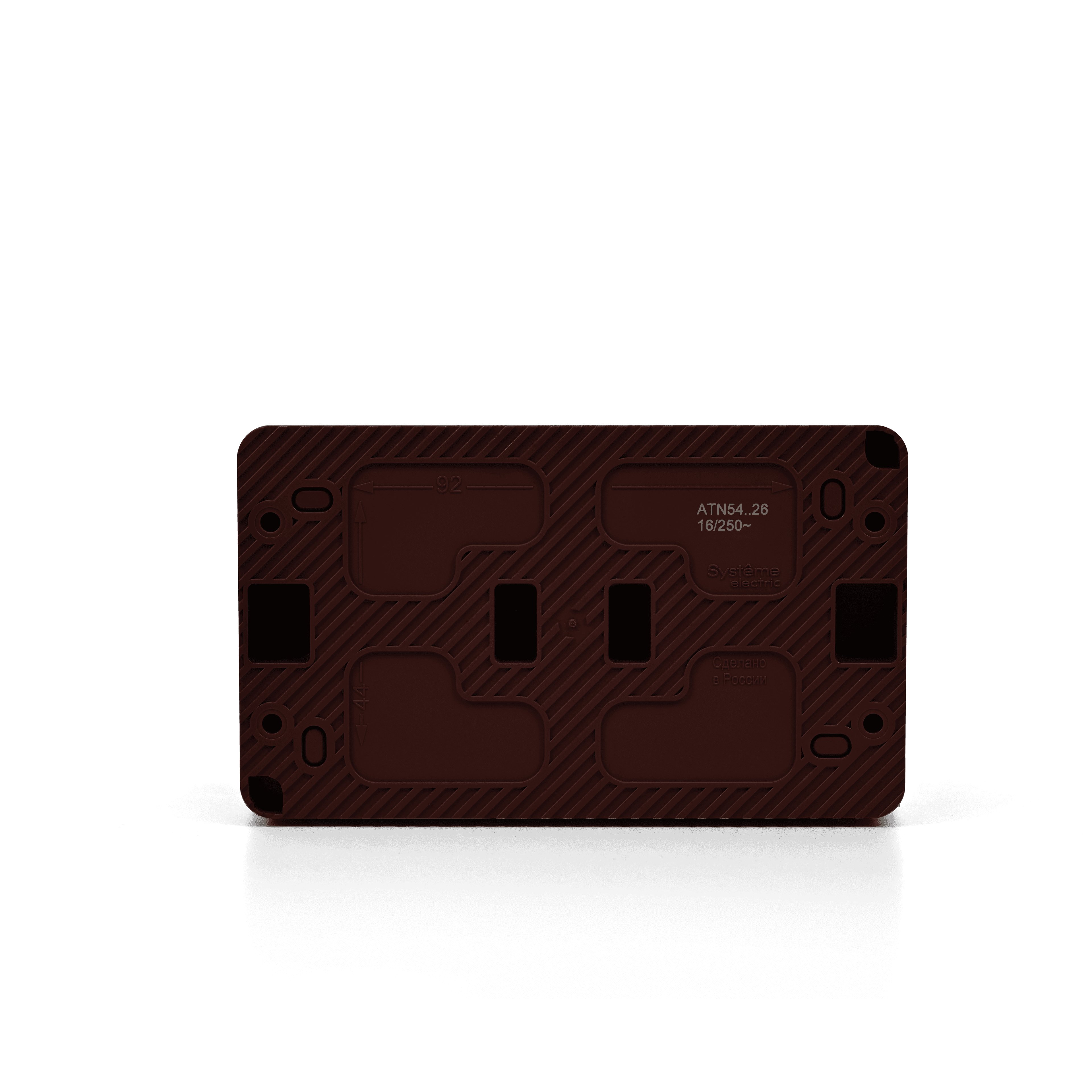 Systeme Electric AtlasDesign Profi54 Наруж Коричневый Розетка двойная с з/к со шторками 16А — миниатюра 6