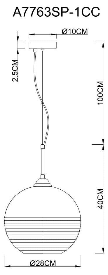 Arte Lamp A7763SP-1CC Подвесы — миниатюра 3