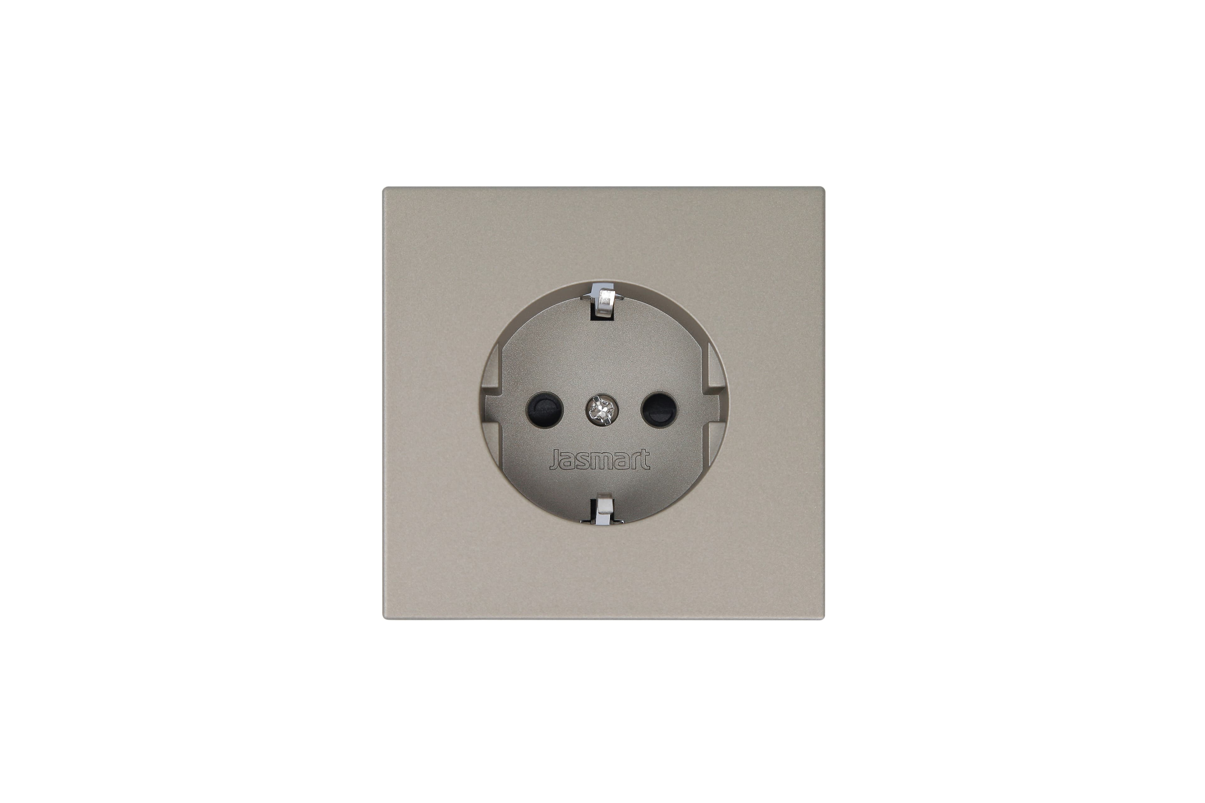 Jasmart FD Бронза Розетка с/з со шторками 16A 250V~