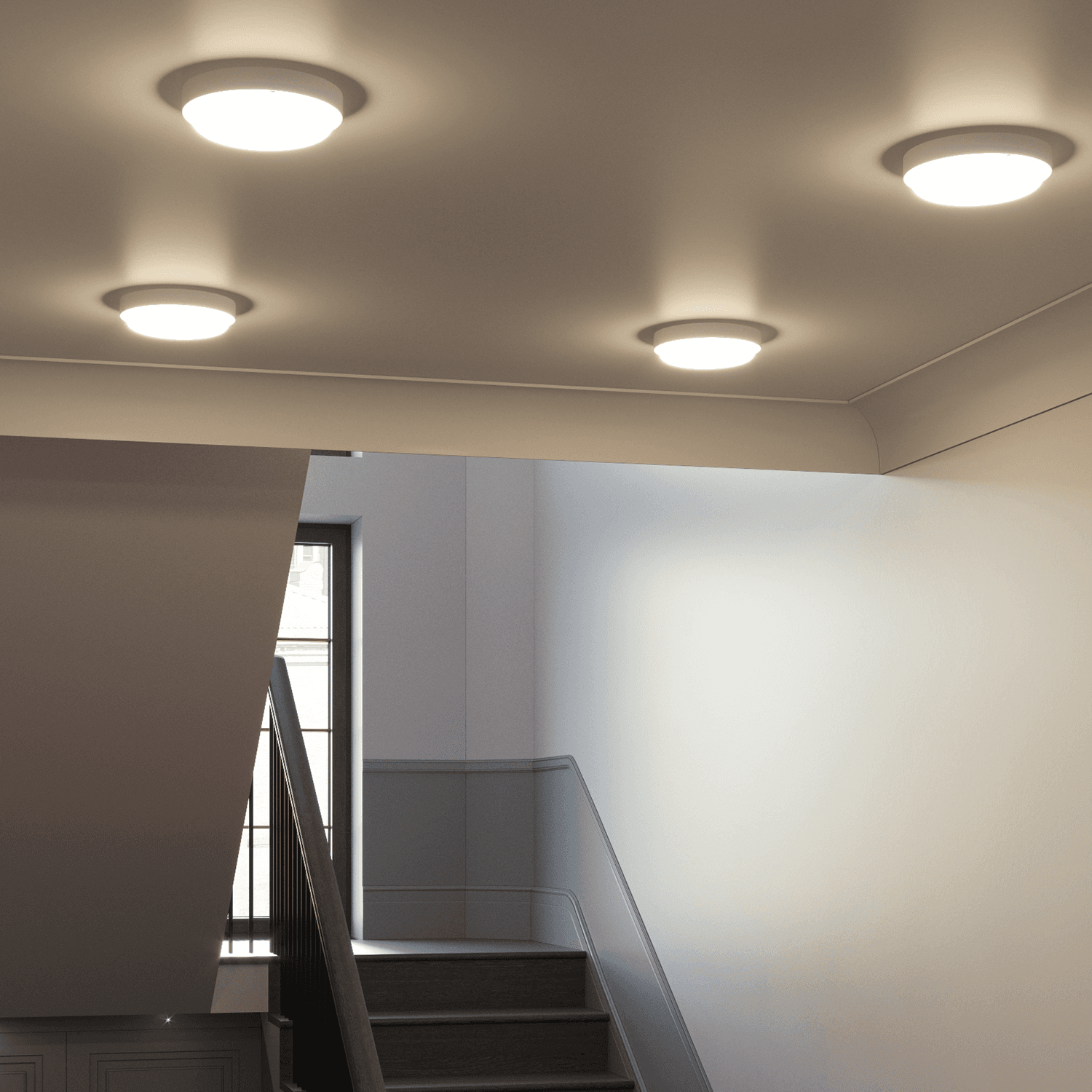 Gauss Светильник ЖКХ HALL круг 25W 1840lm 4000K 200-240V IP40 D210*35мм белый LED 193411225 — миниатюра 2