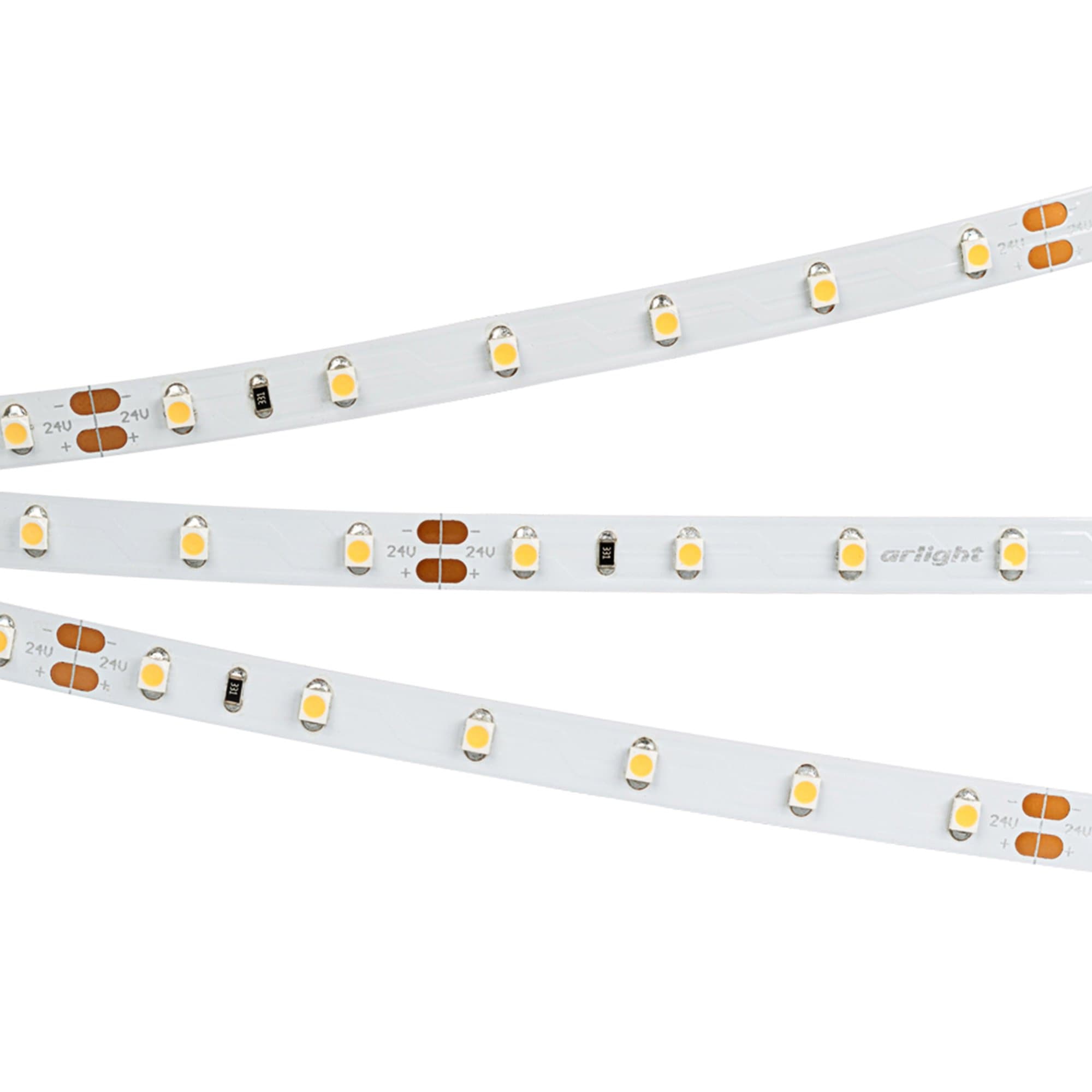 Arlight Светодиодная лента RT 2-5000 24V Warm2700 (3528, 300 LED, CRI98) (4.8 Вт/м, IP20) 021414(1) — миниатюра 1