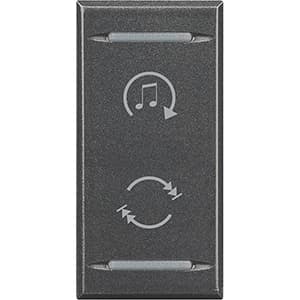 BT MH Axolute Антрацит Клавиша функциональная с символами звуковой системы 1 мод HS4911BF — миниатюра 1