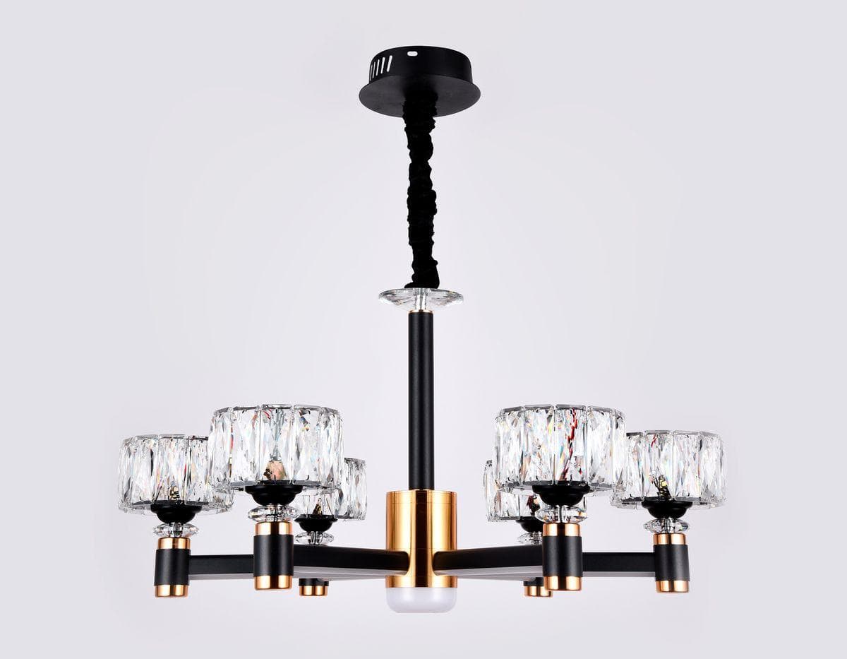 Ambrella Подвесная светодиодная люстра TR4516/6 BK/GD черный/золото 120W D730*370 (Без ПДУ) — миниатюра 4