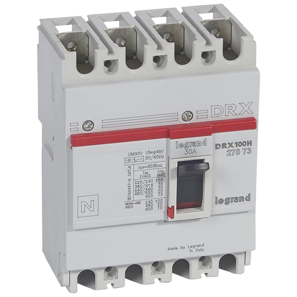 Legrand DRX125 термомагнитный 30A 4П 36KA 027073