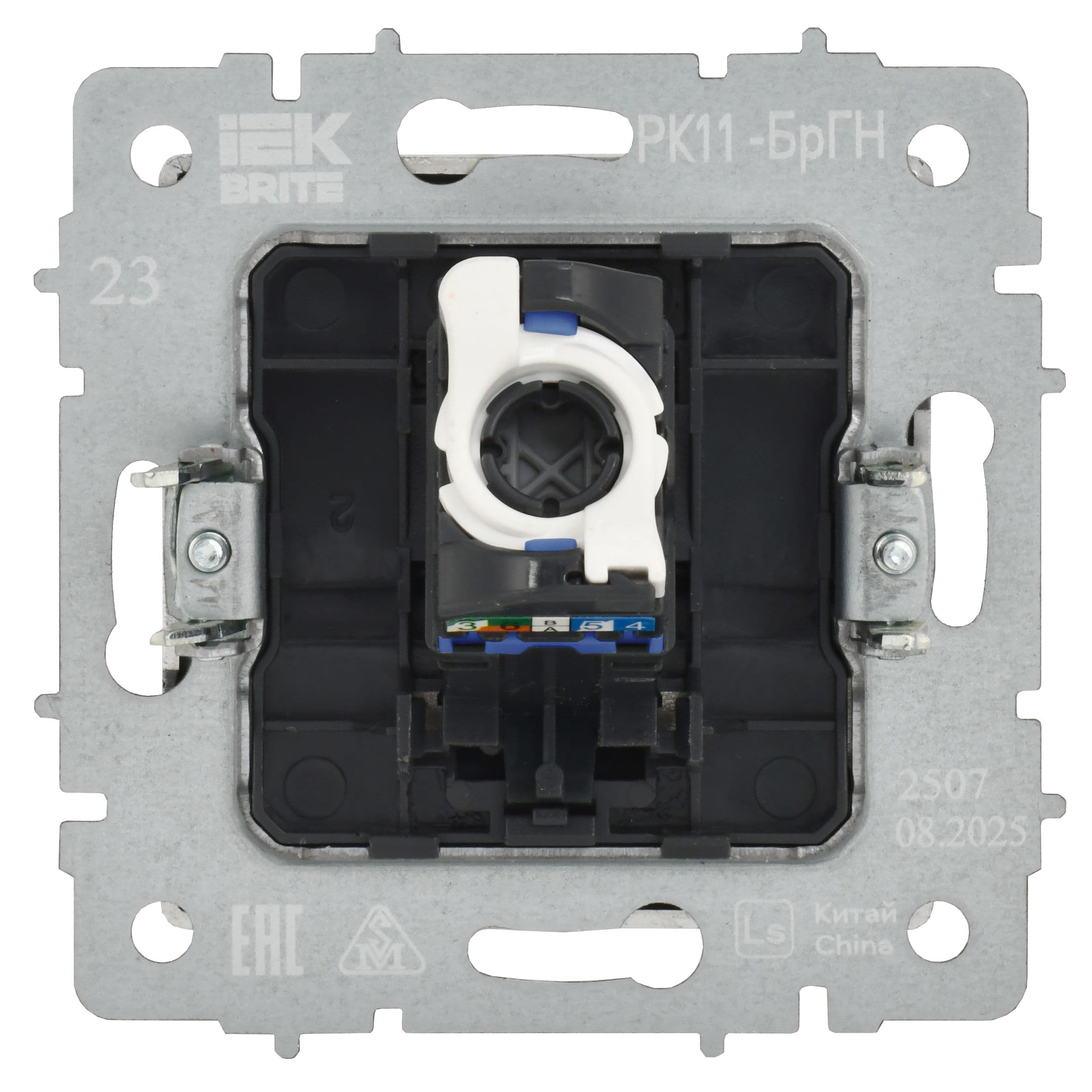 IEK BRITE Металл Хром/никель Роз. комп. RJ45 кат.6 РК11-БрГН — миниатюра 3