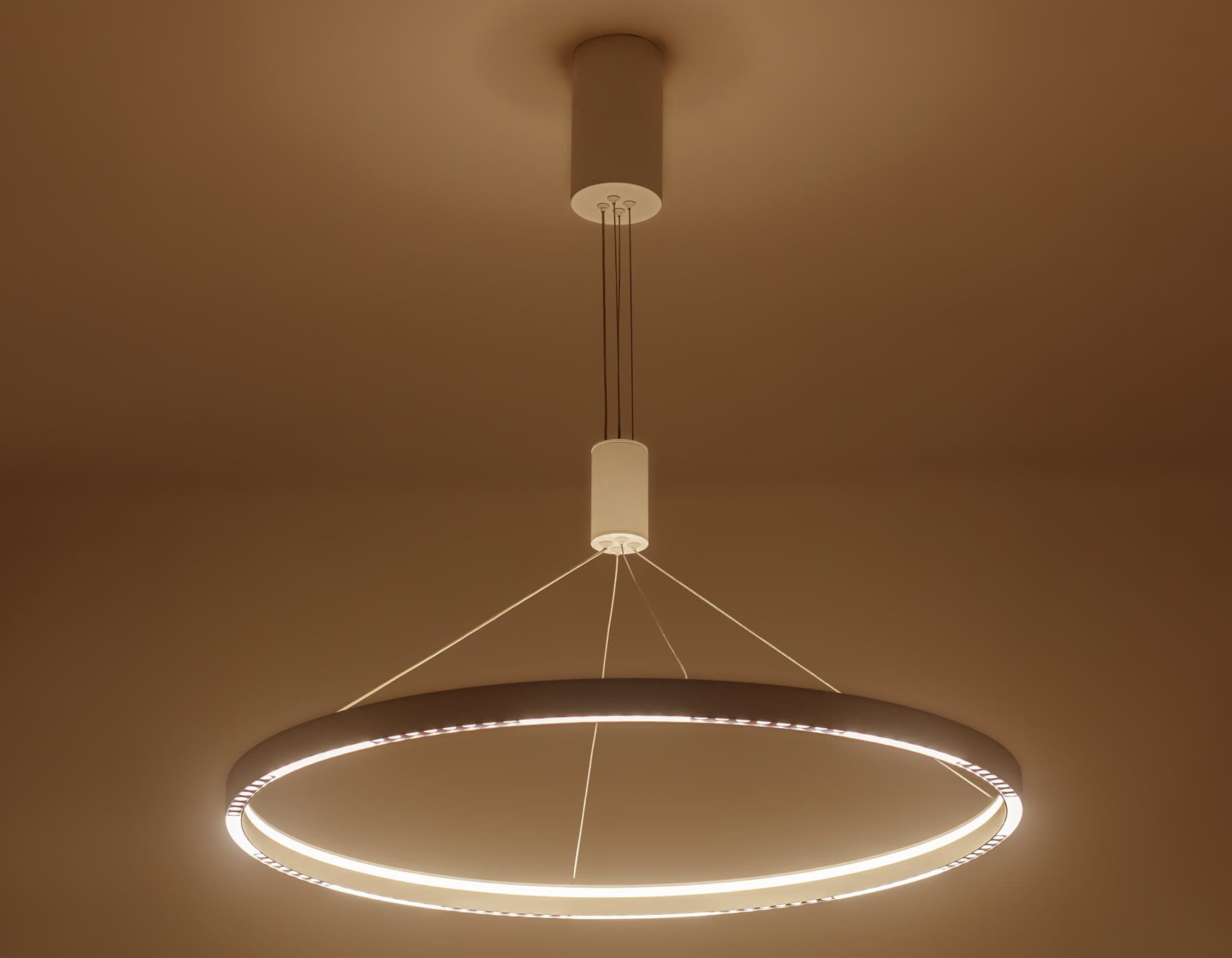 Ambrella Светильник подвесной светодиодный FL5855 WH белый 40W 3000K/4200K/6400K D800*860 (без ПДУ) — миниатюра 4
