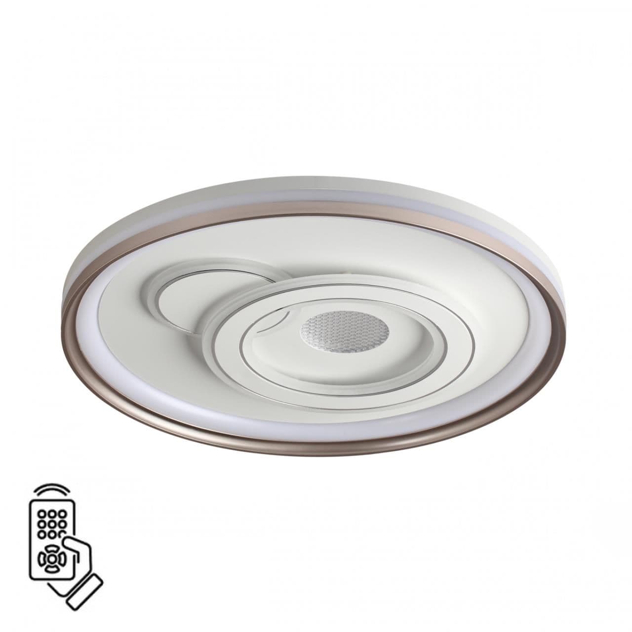 Sonex 7785/85L PIKO LED SN Светильник металл/белый/бронза LED 85Вт 3000-6500K D490 IP20 пульт ДУ GEMINI