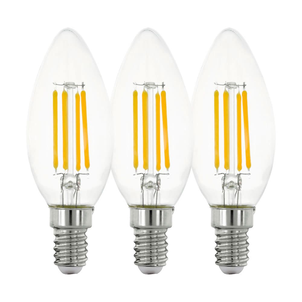 Eglo 12811 Комплект из 3-х светодных филаментных ламп C35, 4W(E14), 2700K