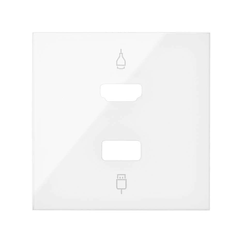 Simon 100 Белый глянец Накладка розетки HDMI + USB 10001095-130