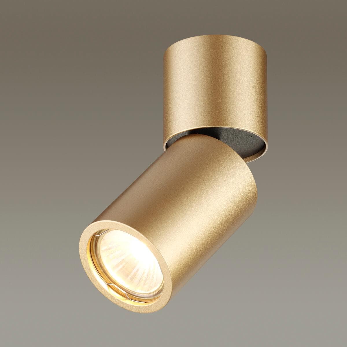Odeon Light 3895/1C ODL20 205 золотистый/металл Потолочный поворотный светильник GU10 50W DUETTA — миниатюра 2