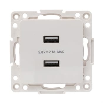 EKF PROxima Стокгольм Белый Розетка USB 2-ая, 2,1А — миниатюра 1