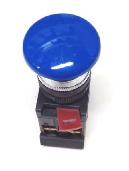 IEK Кнопка AEА-22 Грибок синий d22мм 1з+1р — миниатюра 2