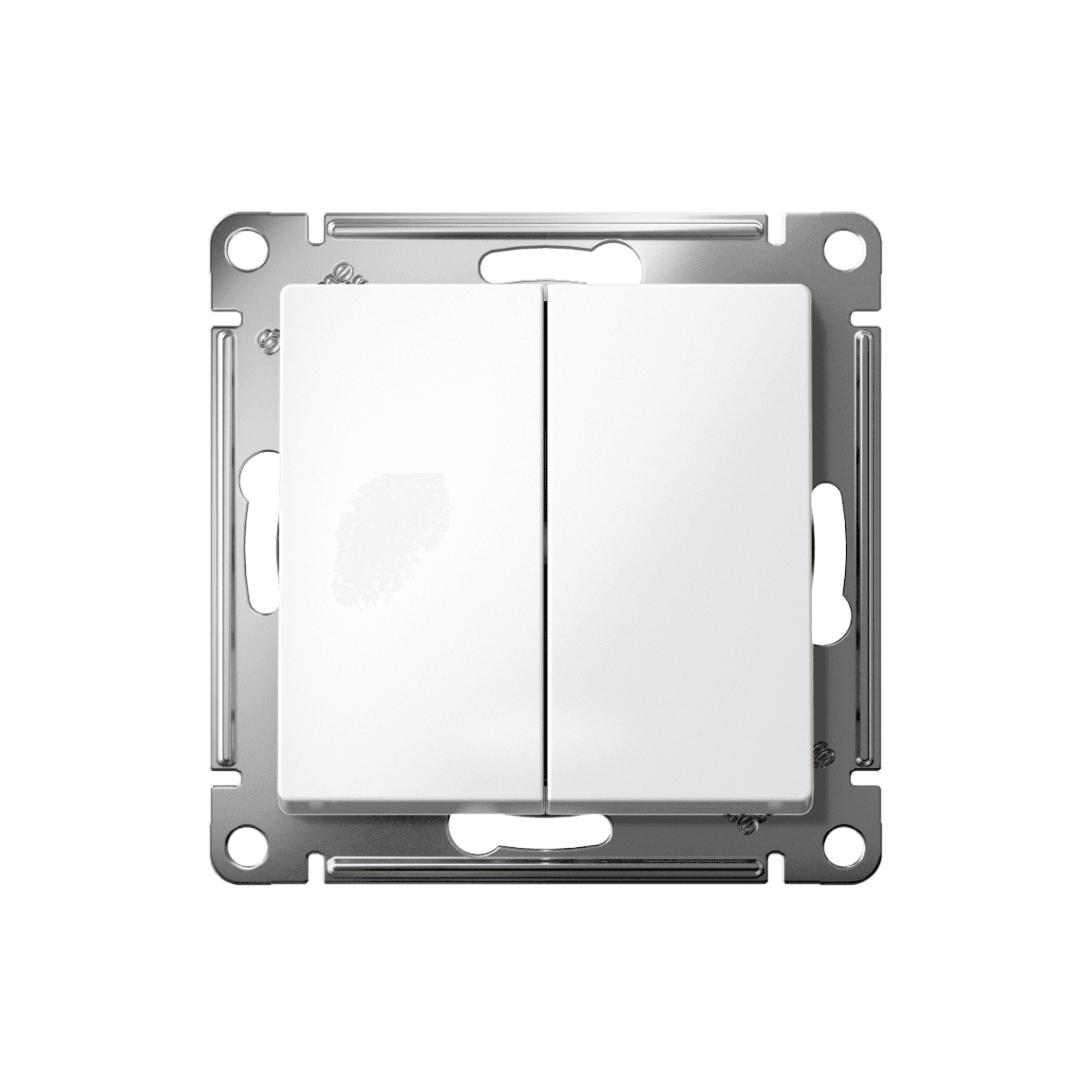 Systeme Electric AtlasDesign Белый Выключатель 2-клавишный, сх.5, 10АХ, мех., быстрозажим. клем. — миниатюра 4