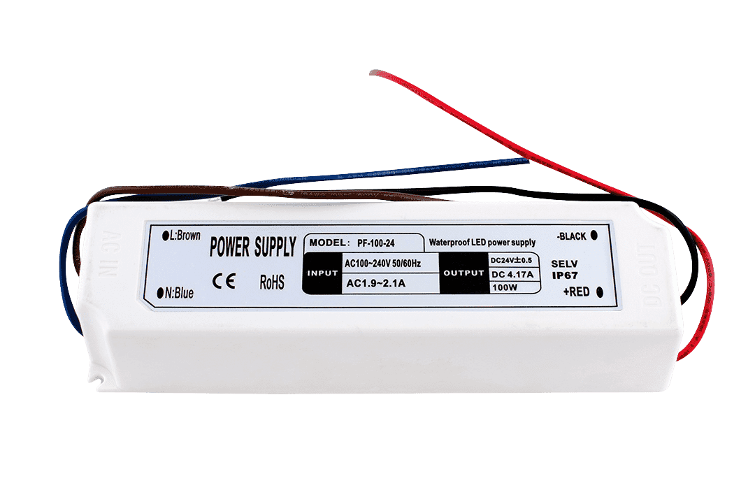 SWG Блок Питания для ленты IP 67 пластик 100 W, 24V LV-100-24