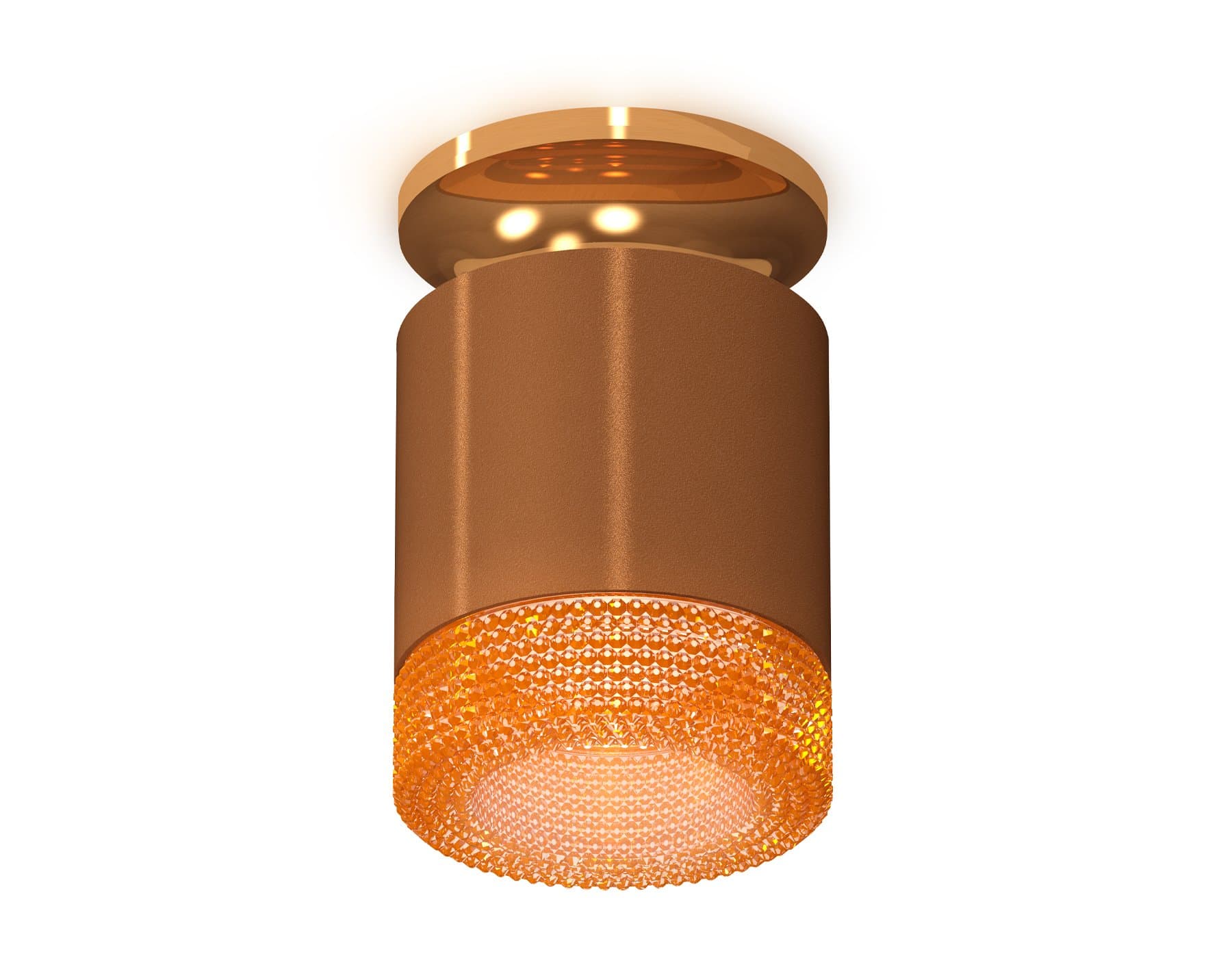 Ambrella Комплект накладного светильника с композитным хрусталем XS7404122 SCF/PYG/CF кофе песок/золото желтое полированное/кофе MR16 GU5.3 (N7929, C7 — миниатюра 1
