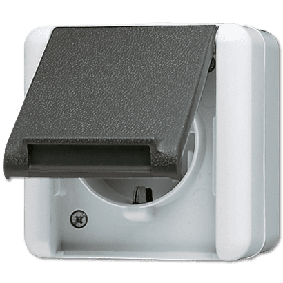 JUNG WG800 Розетка 2Р+З, н/у, серый IP44 820W
